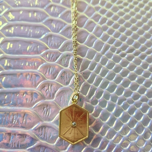 Pink Gold Starburst Necklace - Picture 3 of 6